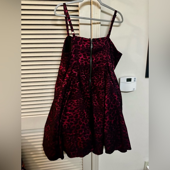 Betsy Johnson mini Babydoll Dress Pink Leopard - Picture 10 of 12